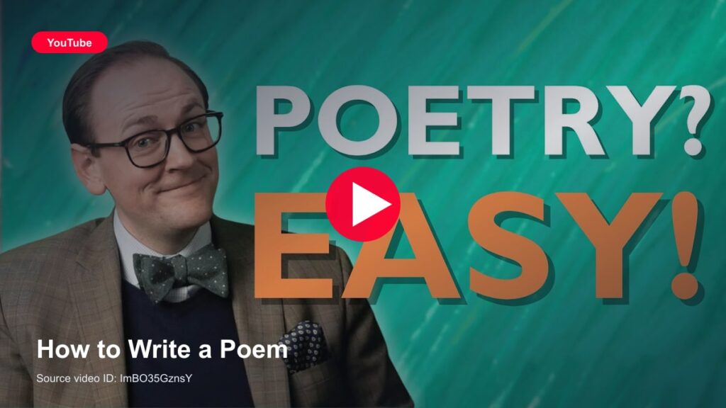 How to Write a Poem How to Write a Poem