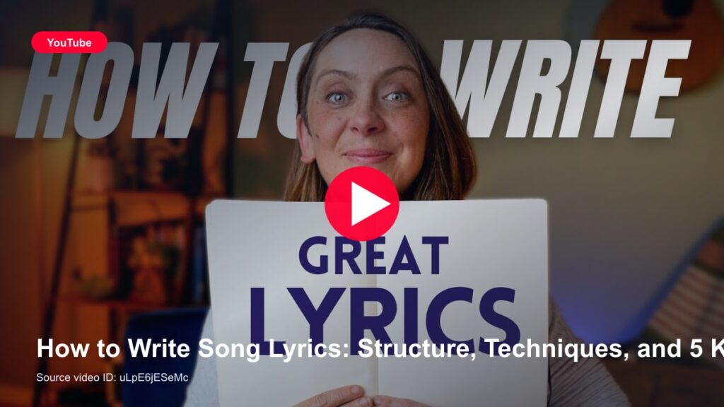 How to Write Song Lyrics: Structure, Techniques, and 5 Key Steps How to Write Song Lyrics: Structure, Techniques, and 5 Key Steps
